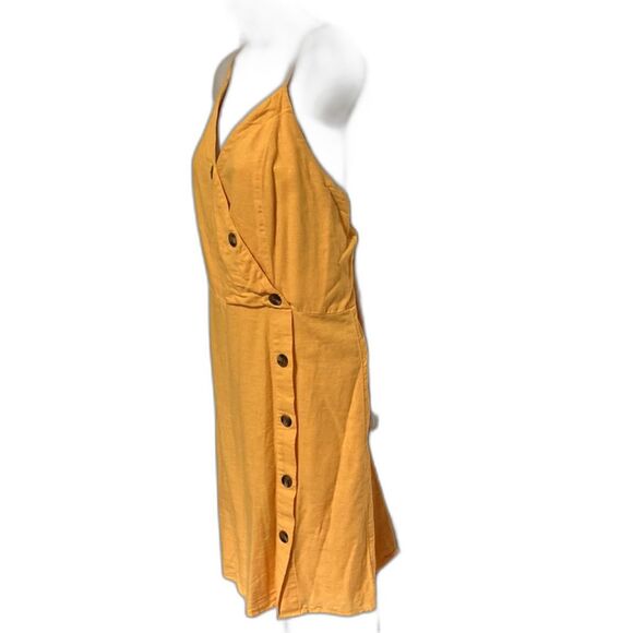 AMERICAN EAGLE Mustard Yellow Button Strappy Sundress Womens XL - Picture 7 of 16
